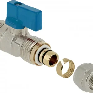 Bonfix Kogelkraan voor collector - met blauwe hendel 1/2 x 16 - buitendraad x alu-knel Trendy
