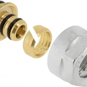 Bestseller Bonfix Vloerverwarming Adaptor TP 99 - pilaar - knelring en wartel - voor ALU-PEX Multilayer 16 x 2,0 - euroconus