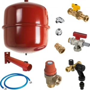 Bonfix CV ketel installatiepakket Met REFLEX expansievat - en Simplex kraan 18 liter - 18 liter / 1 bar rood Populair