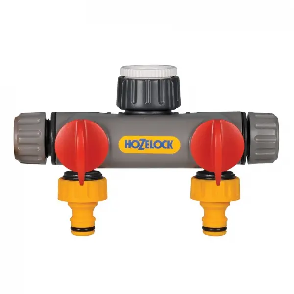 Hozelock 2-weg waterverdeler Op = Op