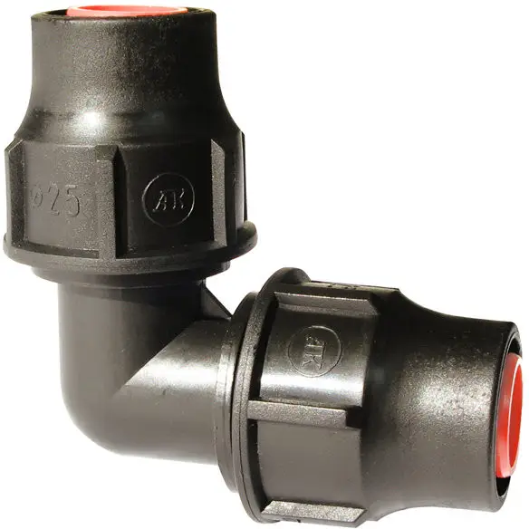 Knie 90gr voor druppelslang PE - 16mm Bestel Nu