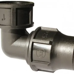 Schroef knie 90gr druppelslang PE - 16mm x 1/2” In De Mode
