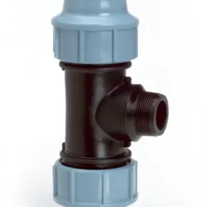 Origineel Draad t-stuk voor PE/tyleen - 63 mm x 2" buitendraad - 16 bar