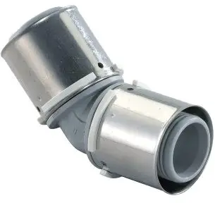 Fabrieksprijs Uponor knie 45° - pers x pers - 50mm x 50mm - ppsu