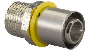 Bulkbestelling Uponor MLC-G gas koppeling - pers x buitendraad - 20mm x 1/2