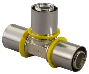 Uponor MLC-G gas pers T-stuk 90° - pers x pers x pers - 25mm x 25mm x 25mm Rechtstreeks Van De Fabrikant