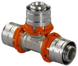 Topkwaliteit Uponor S-Press pers T-stuk 90° - pers x pers x pers - 40mm x 40mm x 40mm