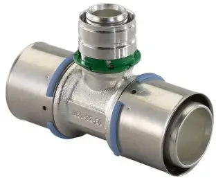 Uponor S-Press pers verloop T-stuk - pers x pers x pers - 40mm x 32mm x 40mm Limited Edition