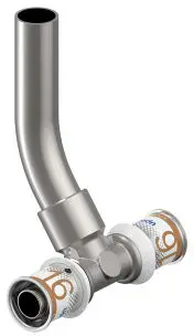 Authentiek Uponor S-Press Plus radiator aansluit T-stuk - pers x spie x pers - 16mm x 15mm x 16mm - Smart Radi - Kiwa