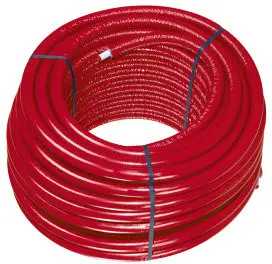Authentiek Uponor - Uni Pipe PLUS buis - 25mm - met isolatielaag 6mm - rood (Per Meter)