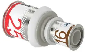 Uponor S-Press Plus verloop koppeling - pers x pers - 25mm x 16mm - ppsu - Kiwa Premium
