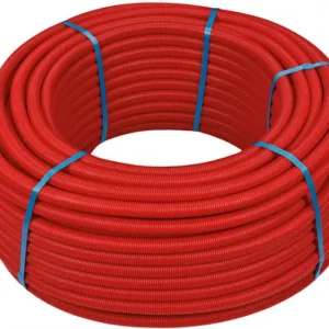 Henco - meerlagenbuis - in rode mantelbuis - 16 x 2mm - PE - Rol 50 m Nieuw