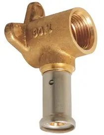 Henco - muurplaat - pers x binnendraad - 16mm x 1/2" - messing Beste Prijs