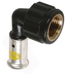 Koopje Henco - schroef knie 90° - gas - pers x binnendraad - 20mm x 1/2" - pvdf