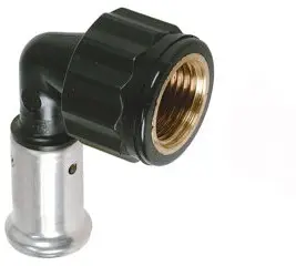 Henco - schroef knie 90° - pers x binnendraad - 16mm x 1/2" - pvdf Must-Have