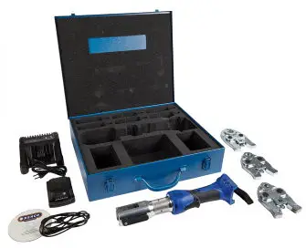 In De Mode Henco - accu persmachine - in koffer - TH profiel voor M-BMINI3-F - 16mm - metaal