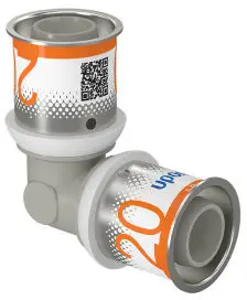 Dagaanbieding Uponor S-Press Plus knie 90° - pers x pers - 20mm x 20mm - ppsu - Kiwa