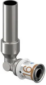 Uponor S-Press Plus overgangs knie - spie x pers - 15mm x 16mm - L = 350mm - Smart Radi - Kiwa Tijdelijk Beschikbaar