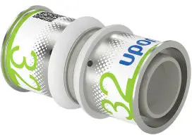 Uponor S-Press Plus koppeling - pers x pers - 32mm x 32mm - ppsu - Kiwa Limited Edition