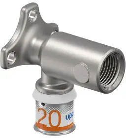 Hoge Kwaliteit Uponor S-Press Plus muurplaat - extra lang model - binnendraad x pers - 1/2" x 20mm - Smart Aqua - Kiwa