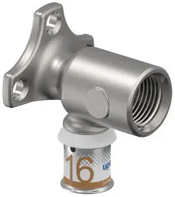 Uponor S-Press Plus muurplaat - lang model - binnendraad x pers - 1/2" x 16mm -Smart Aqua - Kiwa Gratis Verzending