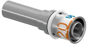 Limited Edition Uponor S-Press Plus overgangs koppeling - spie x pers - 15mm x 20mm - messing - Kiwa