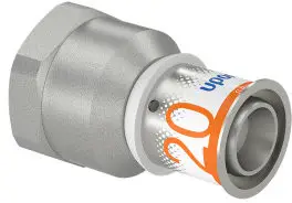 Limited Edition Uponor S-Press Plus schroef koppeling - binnendraad x pers - 3/4" x 20mm - messing - Kiwa