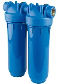 Atlas Filtri - filterhuis - blauwe klok - type DP 10 Duo OT AB - binnendraad x binnendraad - 1" x 1" - messing Gereduceerde Prijs