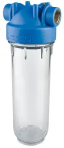 Atlas Filtri - filterhuis - transparante klok - type DP 10 Mono OT TS - binnendraad x binnendraad - 1/2" x 1/2" - messing Veilige Betaling