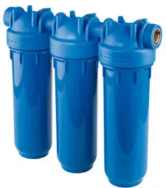 Atlas Filtri - filterhuis - blauwe klok - type DP 10 Trio OT AB - binnendraad x binnendraad - 3/4" x 3/4" - messing Aanbieding