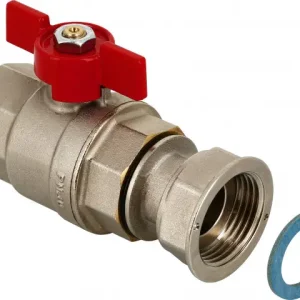 Bonfix Kogelkraan/schuifafsluiter - Kogelkraan met rode vlindergreep 1 x 1 - binnendraad x wartel Laatste Kans