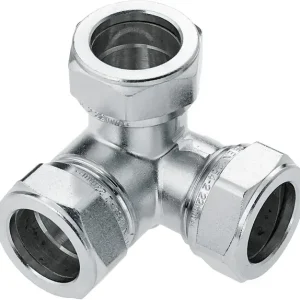 Bonfix knelkoppeling - Hoek T-koppeling - 22mm x 15mm x 15mm - Vertint Messing Aanbieding