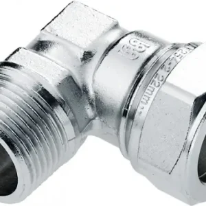 Bonfix knelkoppeling - knie - buitendraad - 1” x 22mm - Vertint Messing Koopje