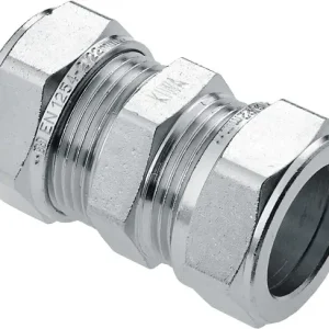 Bonfix knelkoppeling - Rechte koppeling - 10x10mm - Vertint Messing Nieuwe Collectie