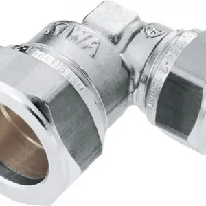 Populair Bonfix knelkoppeling - Verloopknie - 12mm x 10mm - Vertint Messing