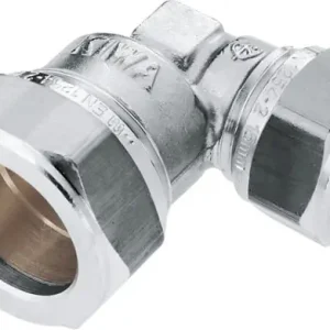 Bonfix knelkoppeling - Verloopknie - 28mm x 22mm - Vertint Messing Gratis Retour