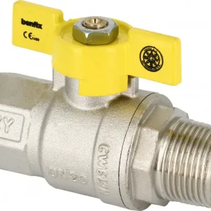 Beperkt Aanbod Bonfix Gaskraan voor België - vlindergreep bediening 2 - binnendraad x buitendraad