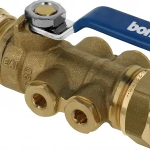 Bonfix knelkoppeling - terugstroombeveiliging met aftapgelegenheid EA - 28mm - knel - Messing Beste Prijs