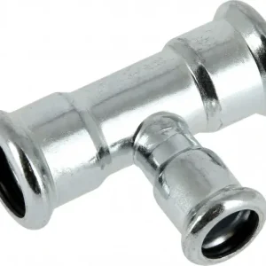 Luxe Bonfix Pressfitting staalverzinkt CV T-koppeling - verlopend 22 x 12 x 22 - 3 x press - (m-profiel)