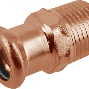 Merkproduct Bonfix Pressfitting roodkoper WATER Puntstuk 2-1/2" x 64 - conische buitendraad x press - (m-profiel)