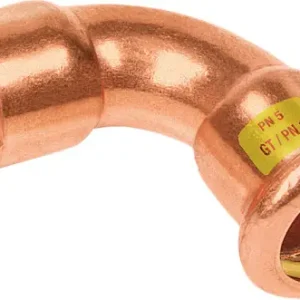 Authentiek Bonfix Pressfitting roodkoper GAS Bocht 90° 28 x 28 - 2 x press - (m-profiel)