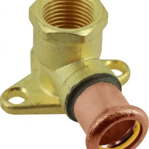 Topkwaliteit Bonfix Pressfitting roodkoper GAS Muurplaatkoppeling 1/2 x 15 - lange binnendraad x press - (m-profiel)