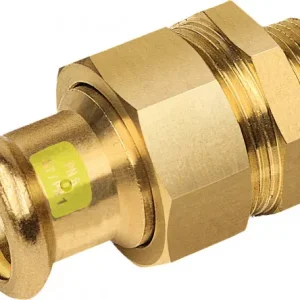 Topkwaliteit Bonfix Pressfitting roodkoper GAS 3-delige koppeling 1 x 22 - conisch dichtend - conische buitendraad x press - (m-profiel)