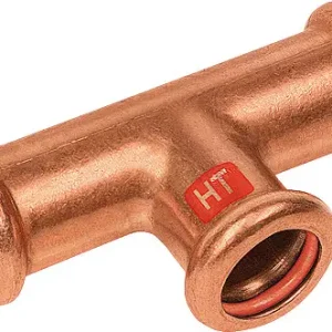 Aanbieding Bonfix Pressfitting roodkoper SOLAR T-koppeling - verlopend 35x35x22 - 3 x press - (m-profiel)
