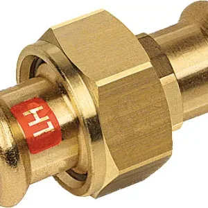 Alleen Vandaag Bonfix Pressfitting roodkoper SOLAR 3-delige koppeling 42 x 42 - met vlakke dichting - 2 x press - (m-profiel)