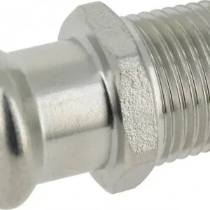 Nieuw Model Bonfix Pressfitting RVS 316L Puntstuk 2-1/2" x 76,1 - conische buitendraad (R) x press - (m-profiel)