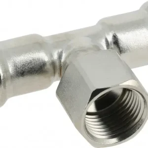 Lage Prijs Bonfix Pressfitting RVS 316L T-koppeling 42 x 3/4 x 42 - press x lange binnendraad (RP) x press - (m-profiel)