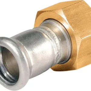 Betrouwbaar Bonfix Pressfitting RVS 316L Wartelkoppeling 1 3/4 x 42 - met vlakke dichting - binnendraad (G) x press - (m-profiel) - 206230