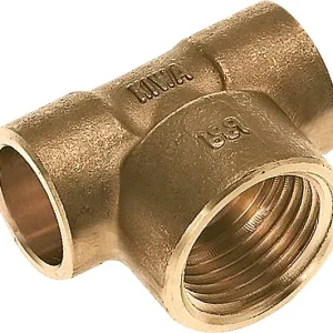 Nieuw Model Bonfix Messing soldeerfitting T-stuk 22 x 1/2" x 22 - capillair x binnendraad x capillair