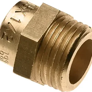 Wereldwijde Verzending Bonfix Messing soldeerfitting Puntstuk 1" x 22 - buitendraad x capillair